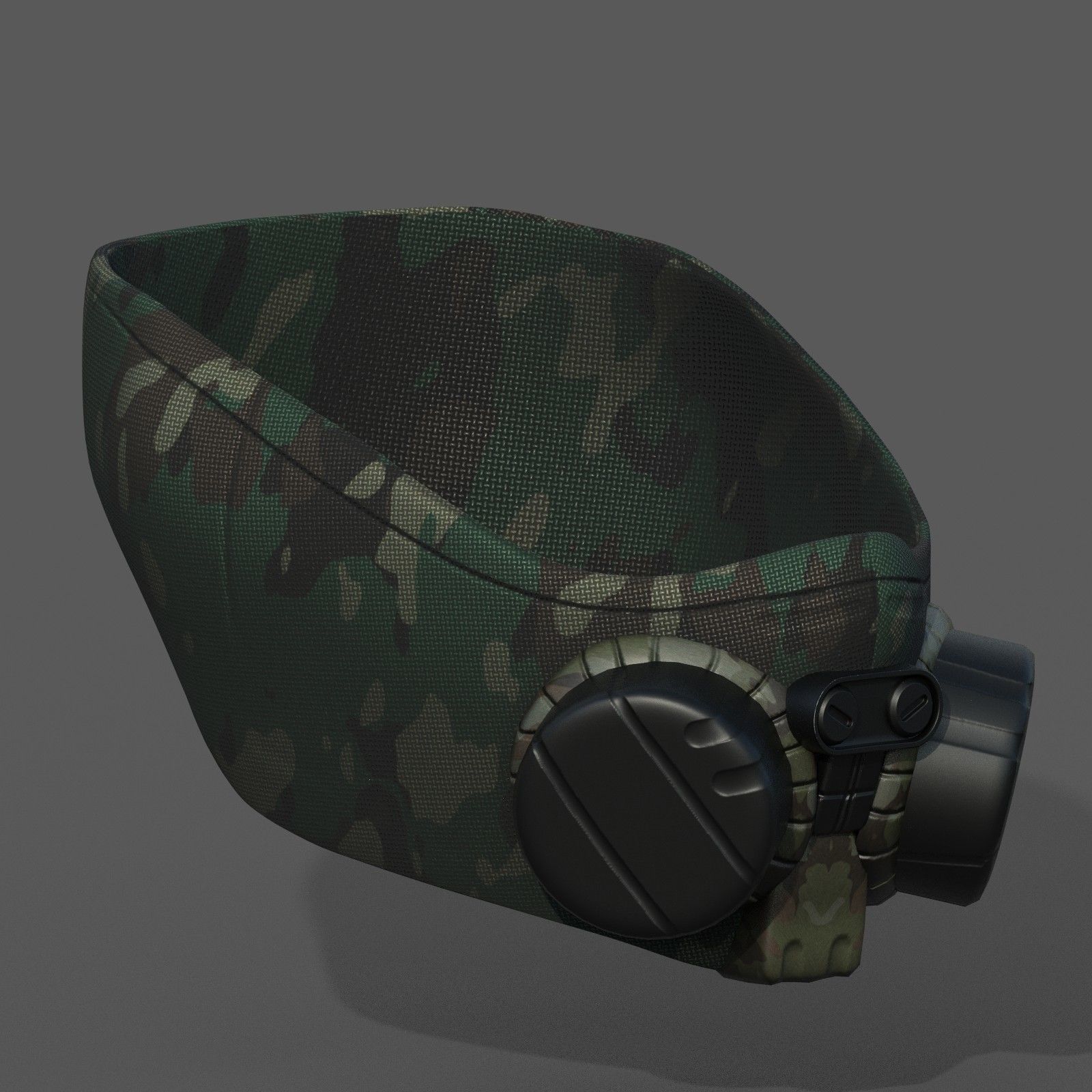 Gas mask helmet scifi fantasy armor hats military Low-poly Low-poly 3D model_4