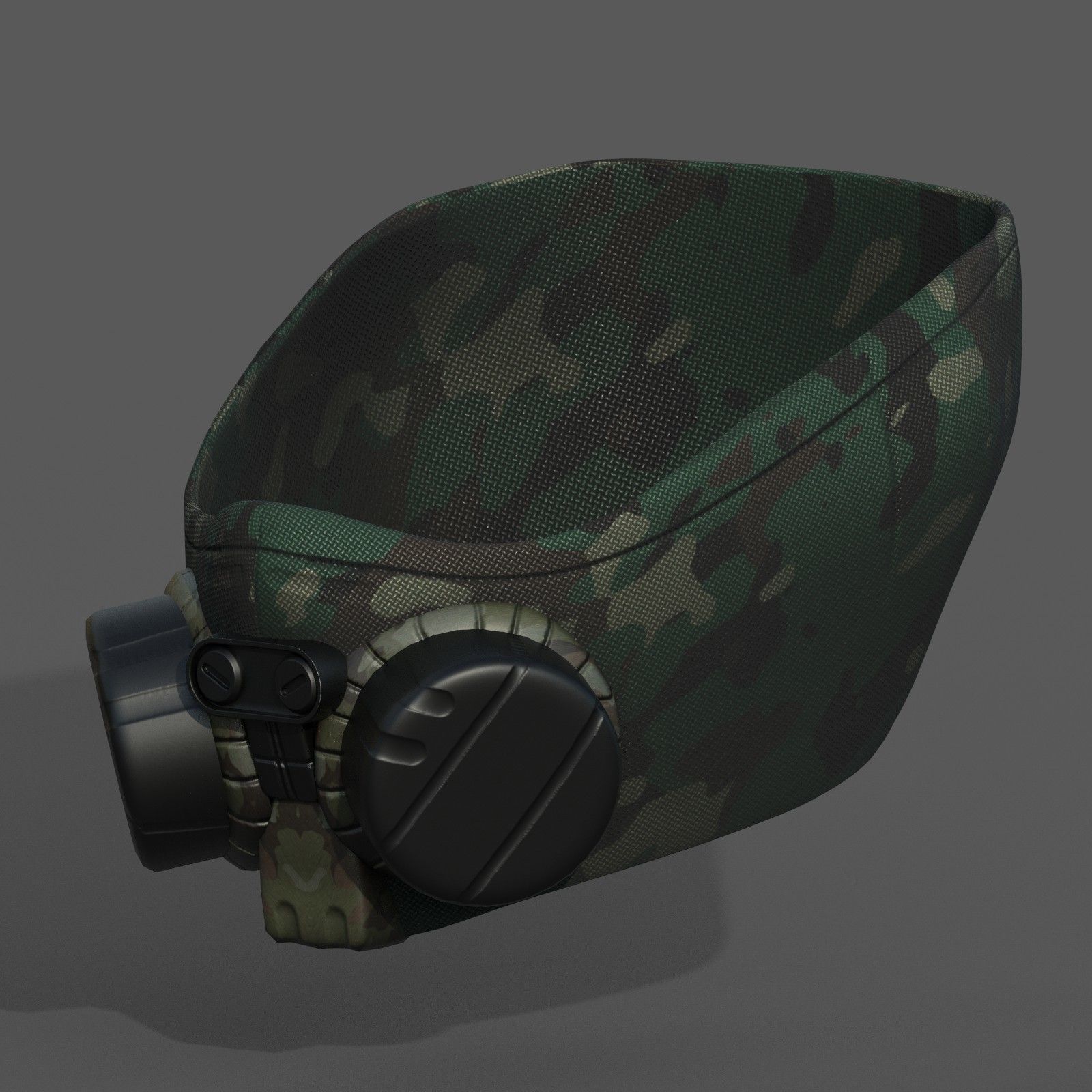 Gas mask helmet scifi fantasy armor hats military Low-poly Low-poly 3D model_2