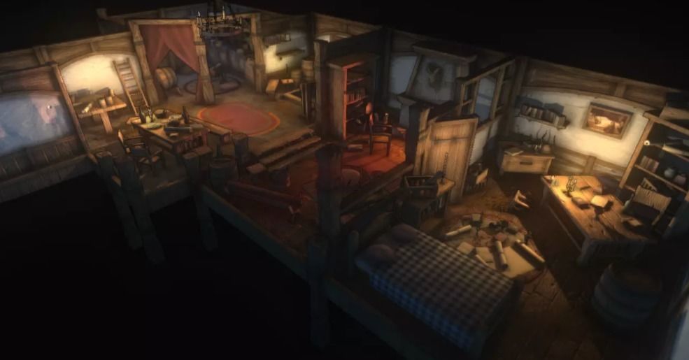 Top-Down Stylized Interiors Low-poly 3D model_1