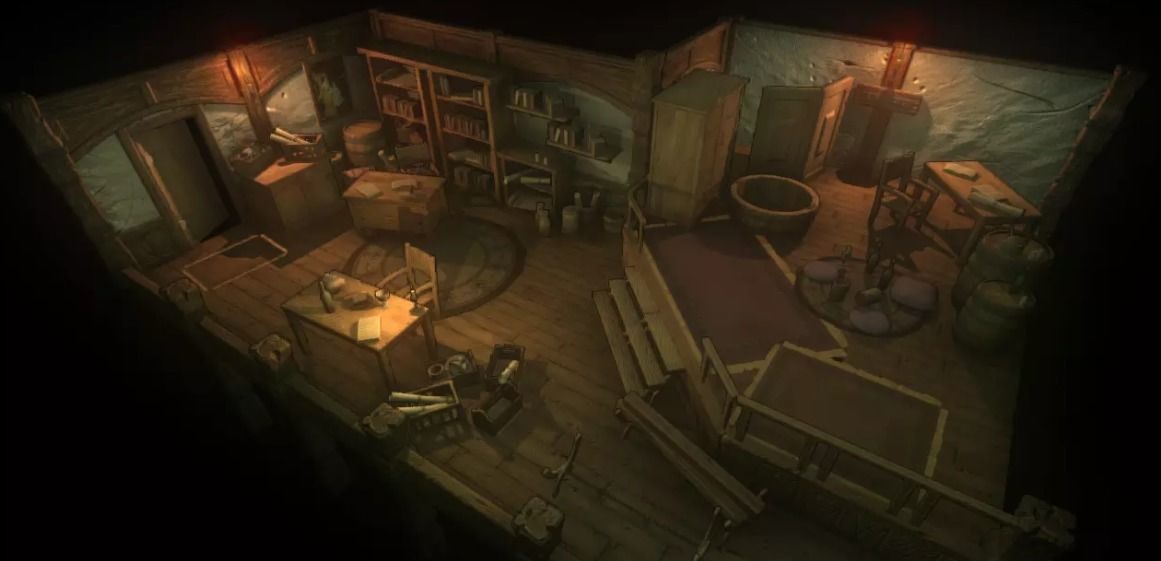 Top-Down Stylized Interiors Low-poly 3D model_2