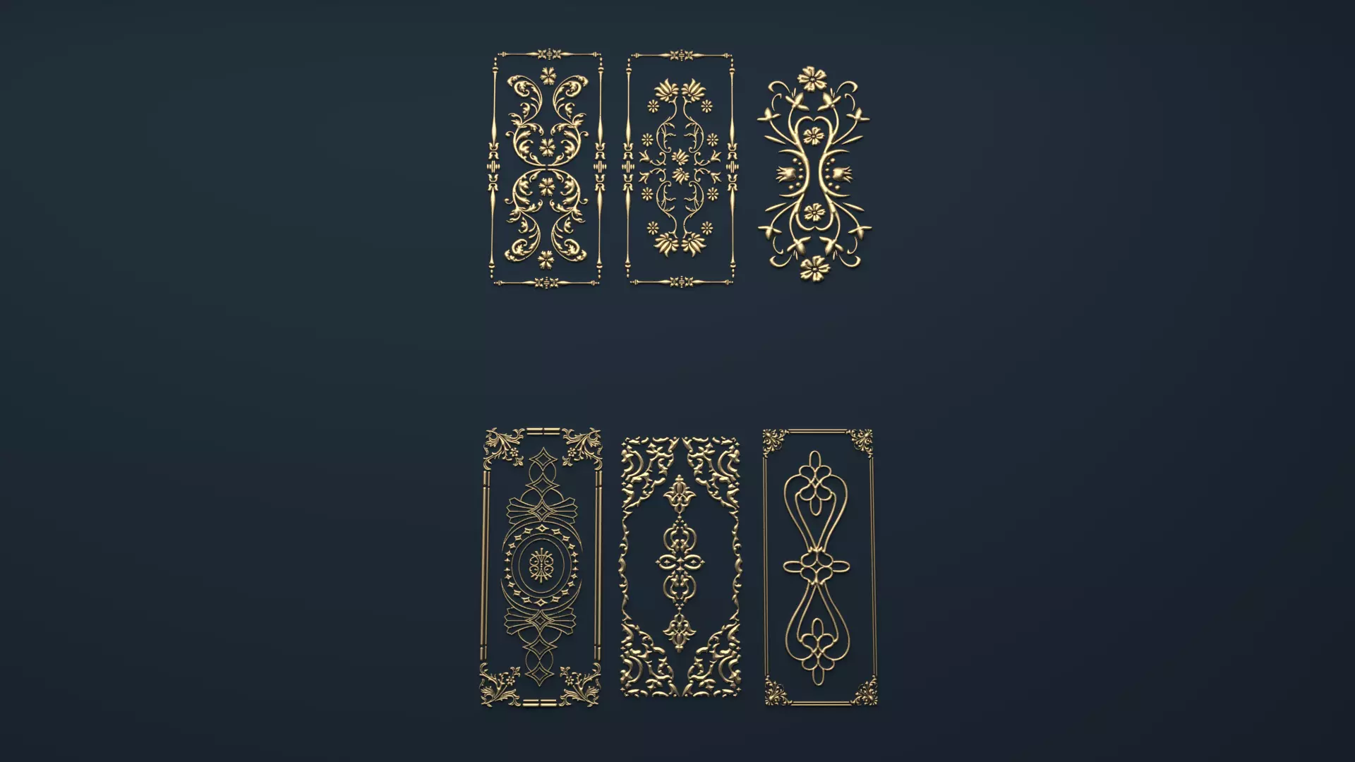 Collection carved decor  02  3D model 3D model_0