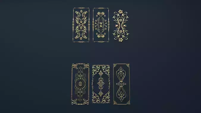 Collection carved decor  02  3D model