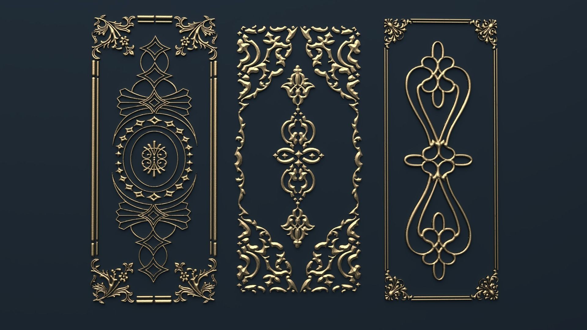 Collection carved decor  02  3D model 3D model_2