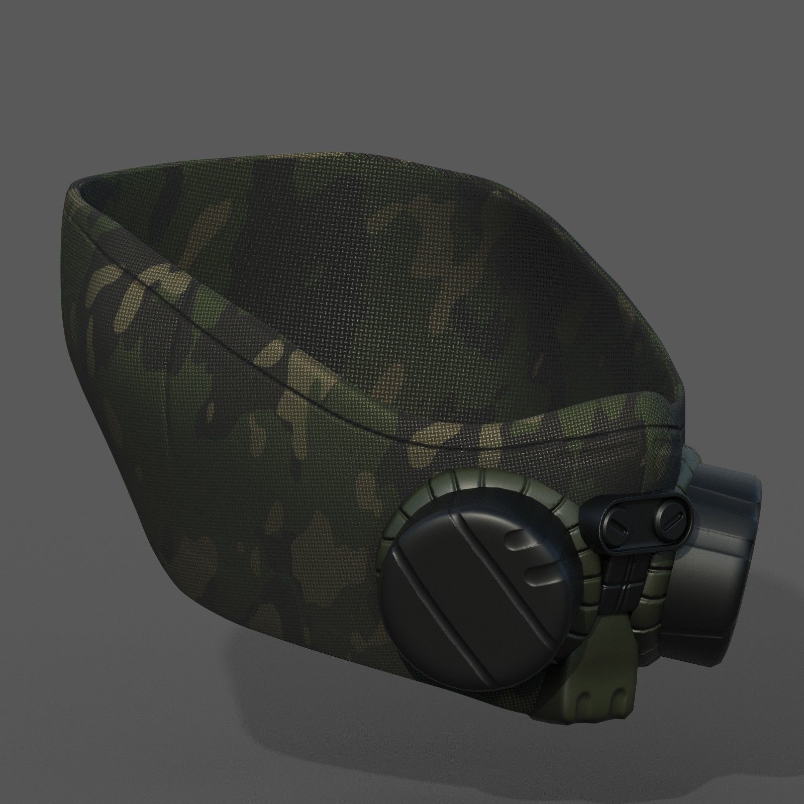 Gas mask helmet scifi fantasy armor hats military Low-poly Low-poly 3D model_5