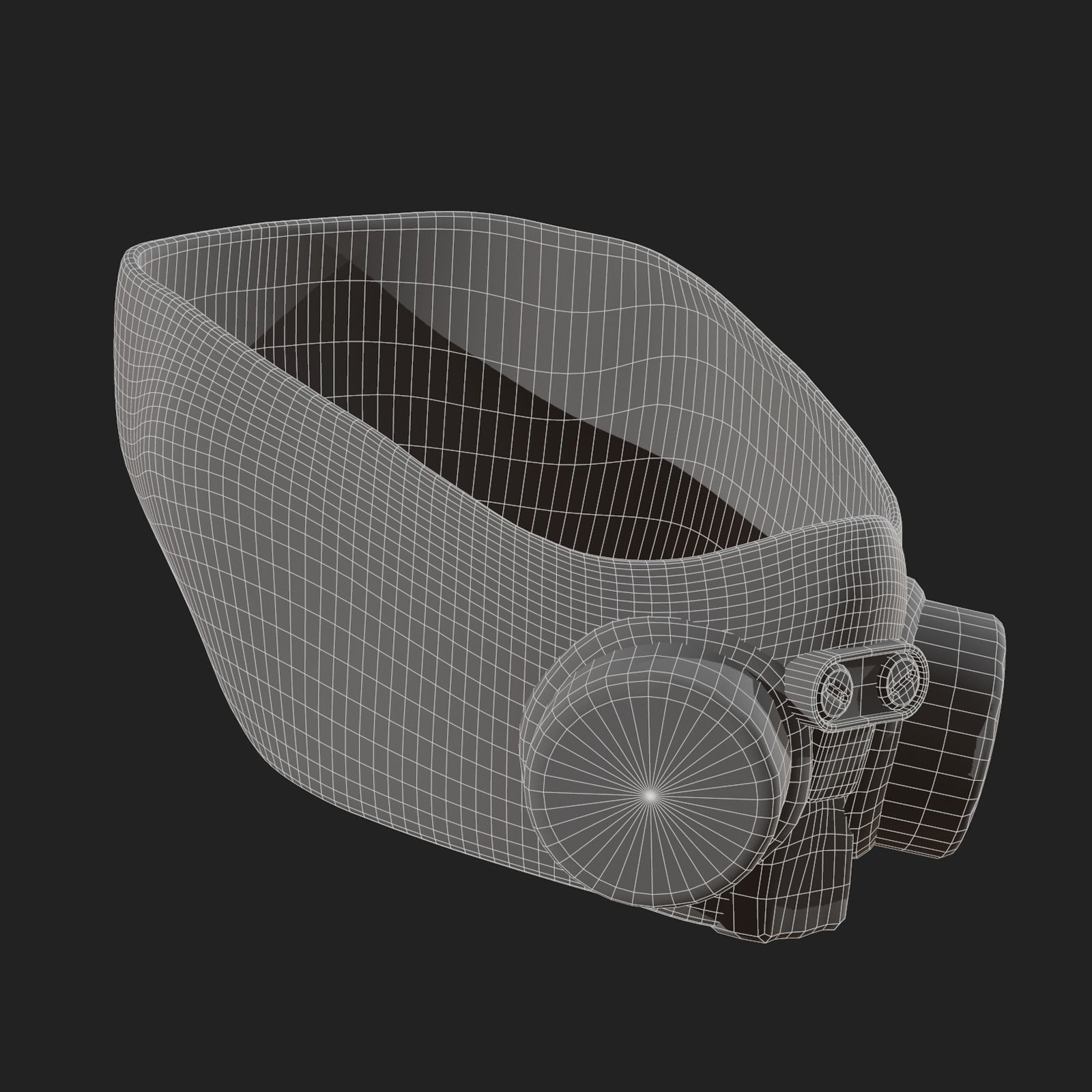 Gas mask helmet scifi fantasy armor hats military Low-poly Low-poly 3D model_11