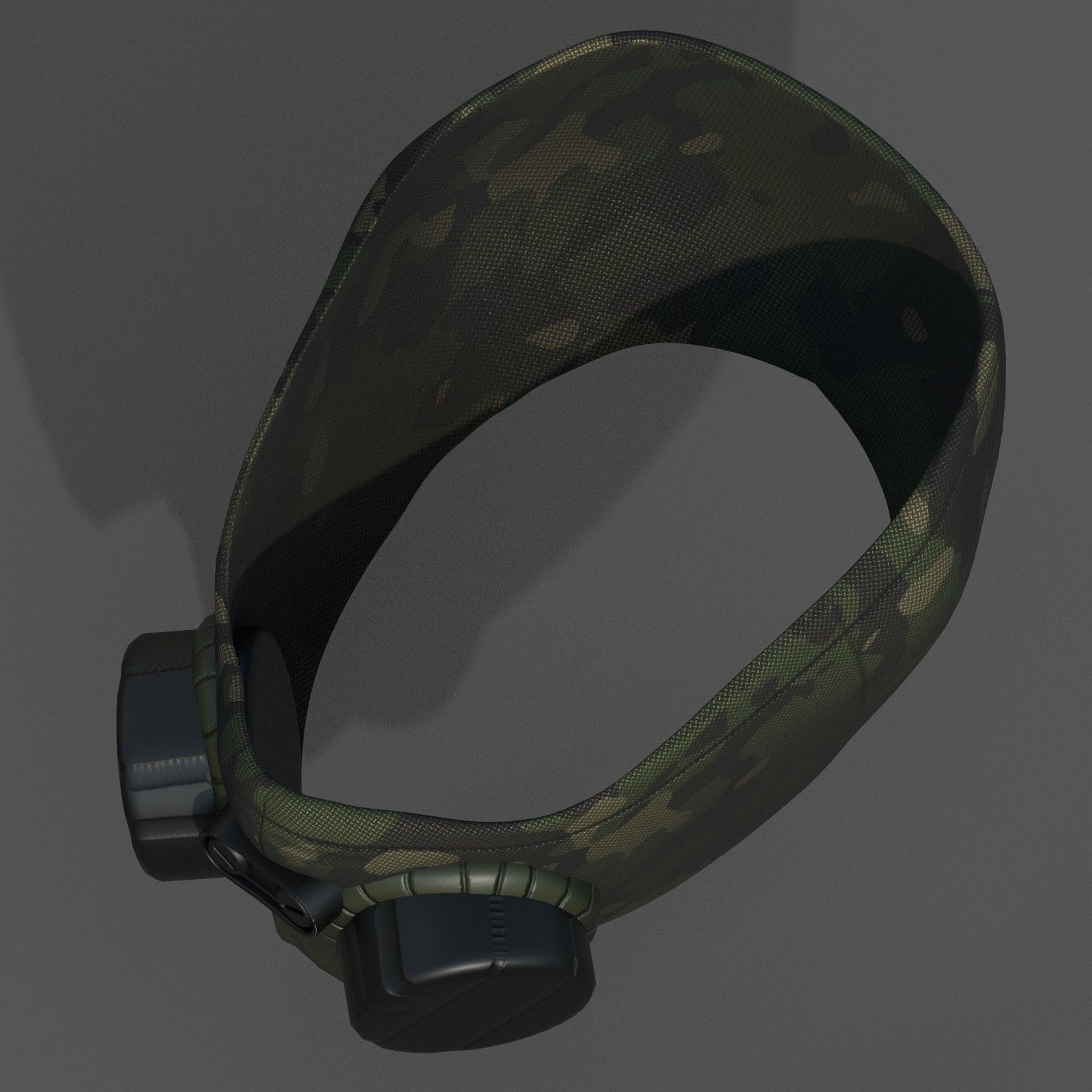 Gas mask helmet scifi fantasy armor hats military Low-poly Low-poly 3D model_9