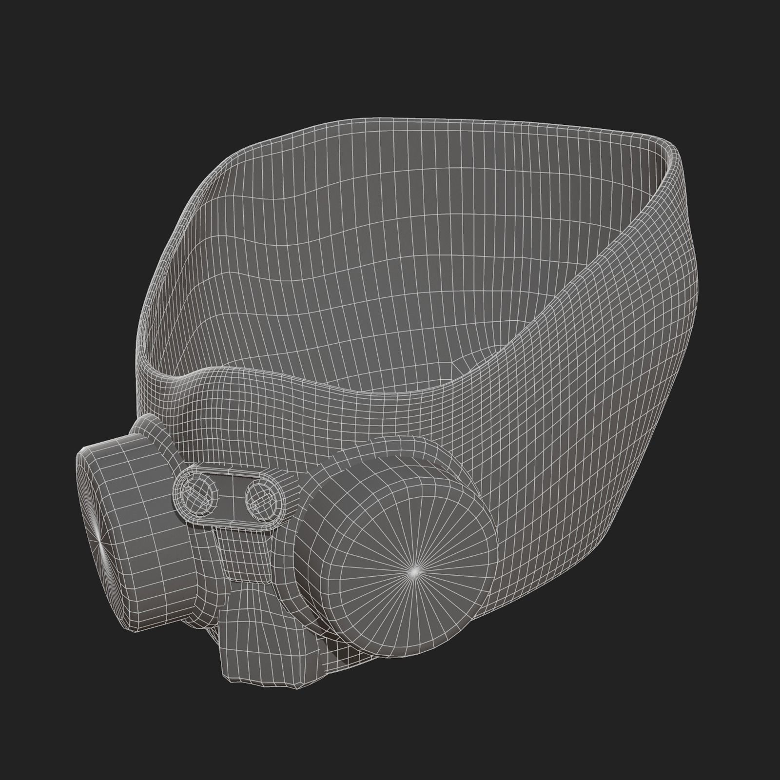 Gas mask helmet scifi fantasy armor hats military Low-poly Low-poly 3D model_10