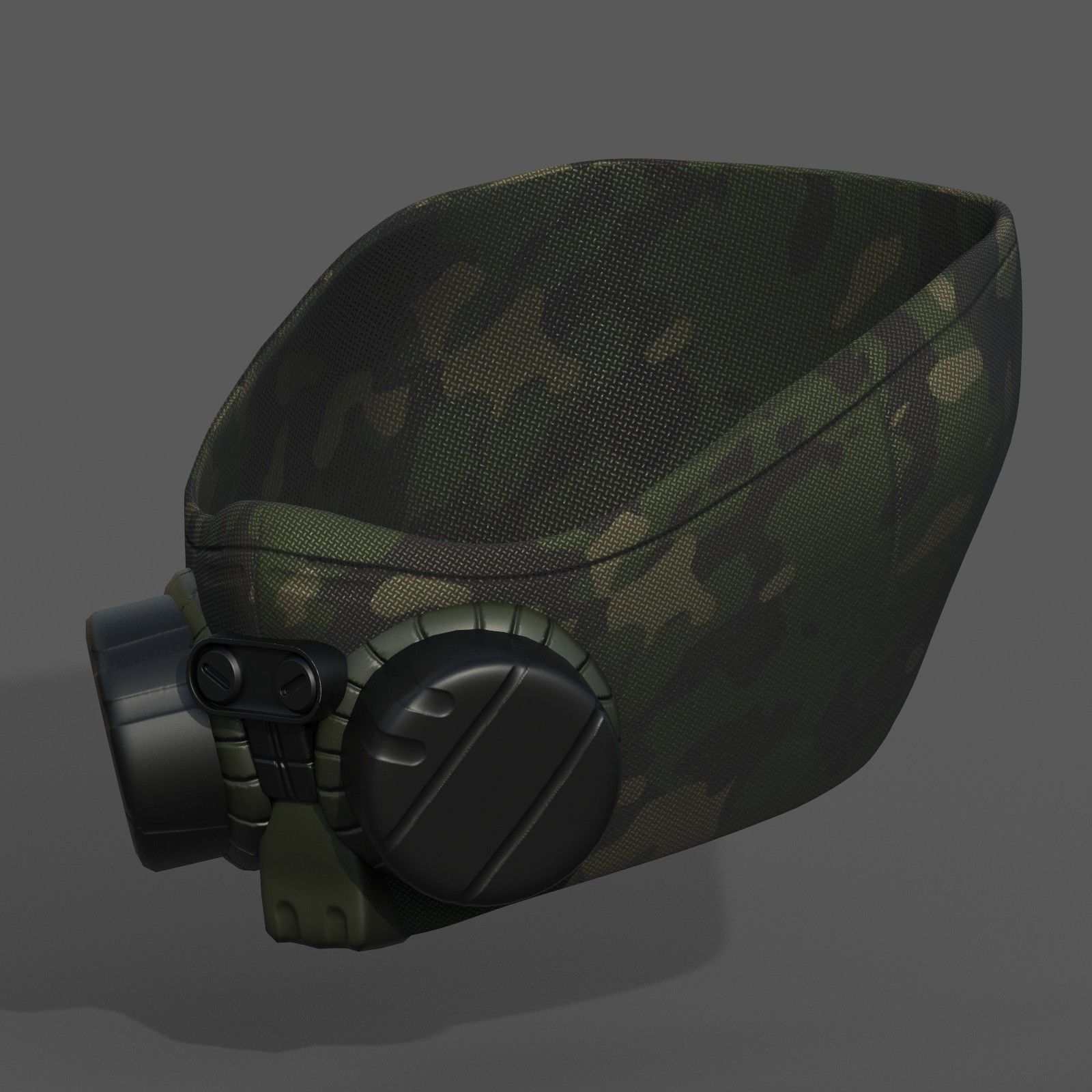 Gas mask helmet scifi fantasy armor hats military Low-poly Low-poly 3D model_3