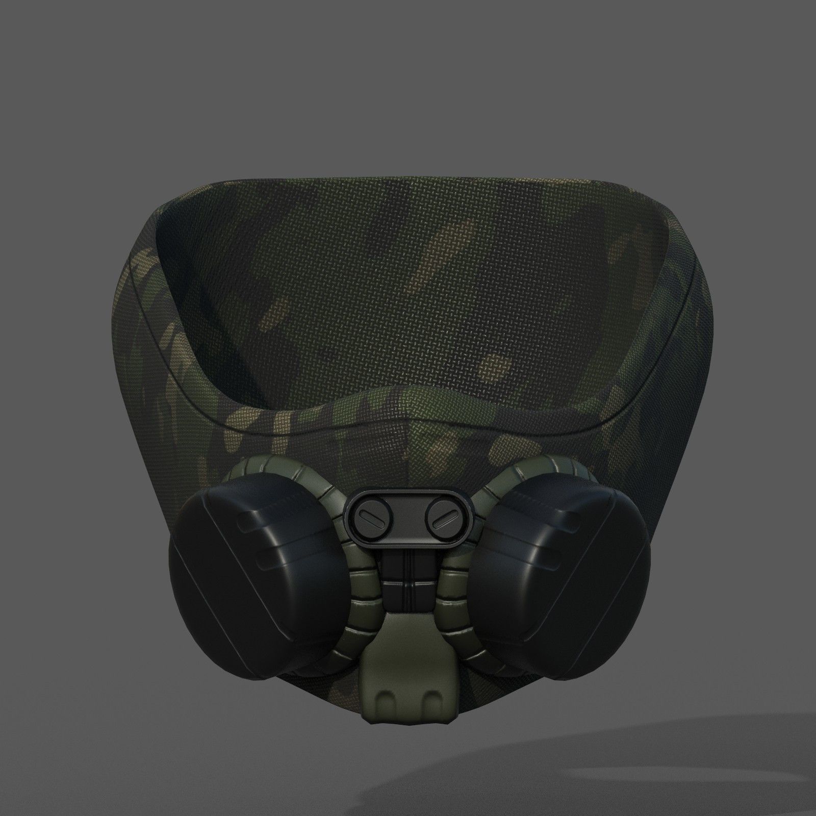 Gas mask helmet scifi fantasy armor hats military Low-poly Low-poly 3D model_4