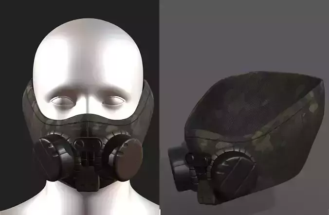 Gas mask helmet scifi fantasy armor hats military Low-poly Low-poly 3D model Gas mask helmet scifi fantasy armor hats military Low-poly Low-poly 3D model