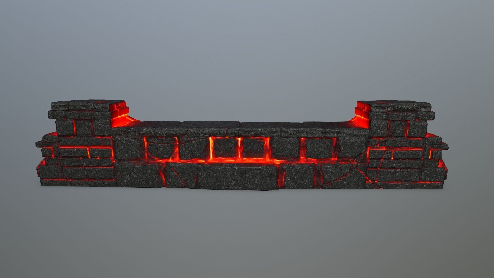 fire stair Low-poly 3D model_5