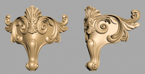 Carved Leg 3D model_10