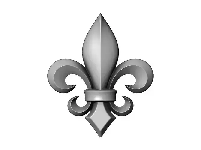 Lys flower heraldic lily onlay relief  3D print model