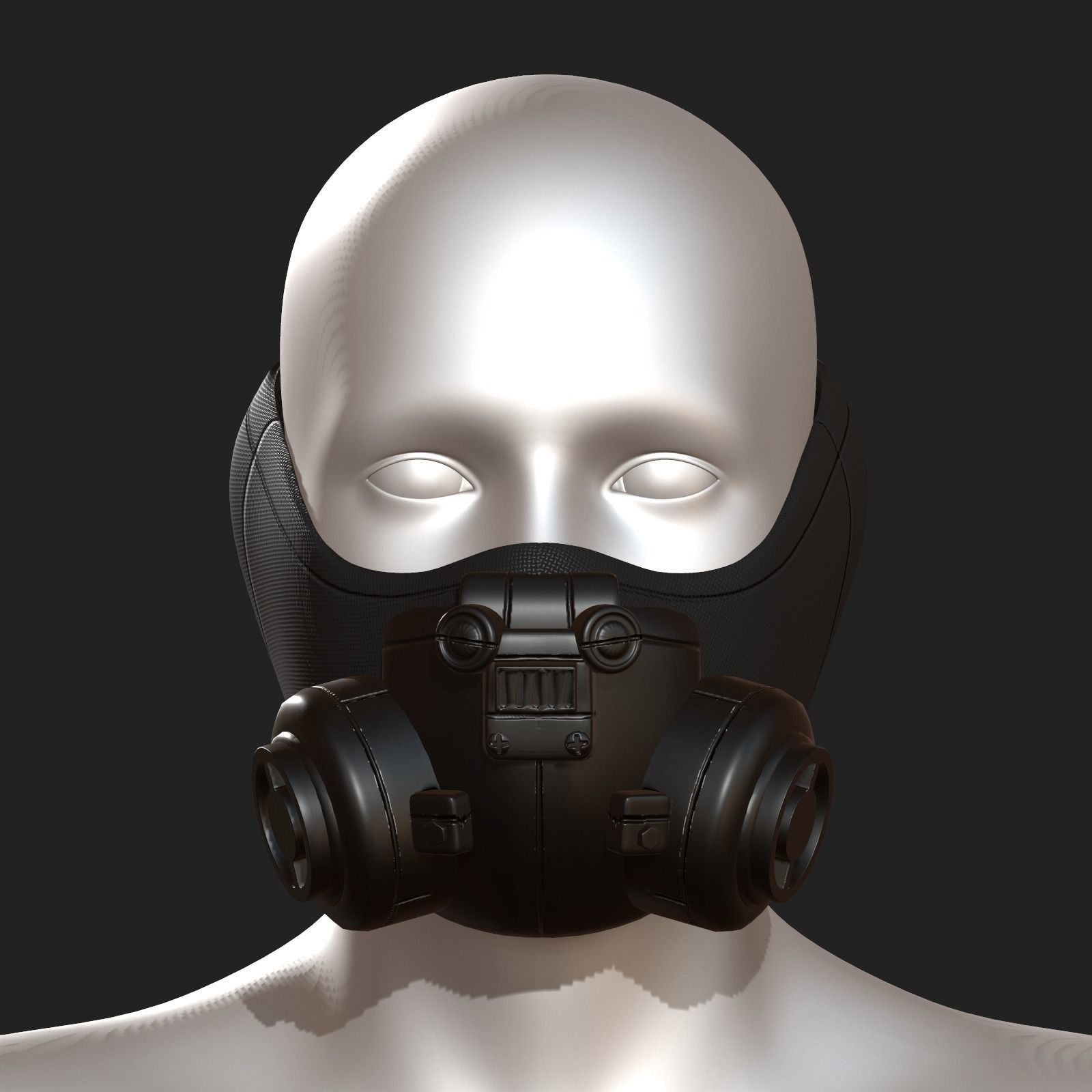 Gas mask helmet scifi fantasy armor hats military Low-poly Low-poly 3D model_1