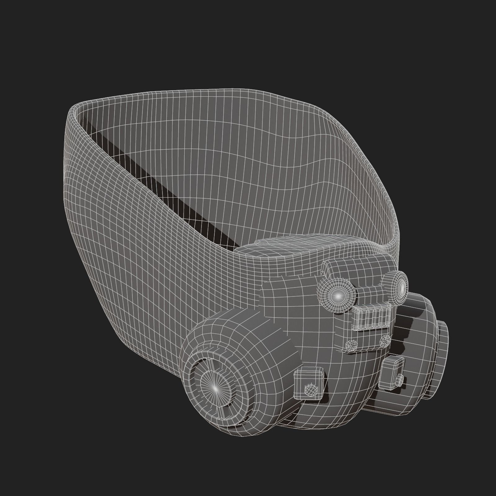 Gas mask helmet scifi fantasy armor hats military Low-poly Low-poly 3D model_9