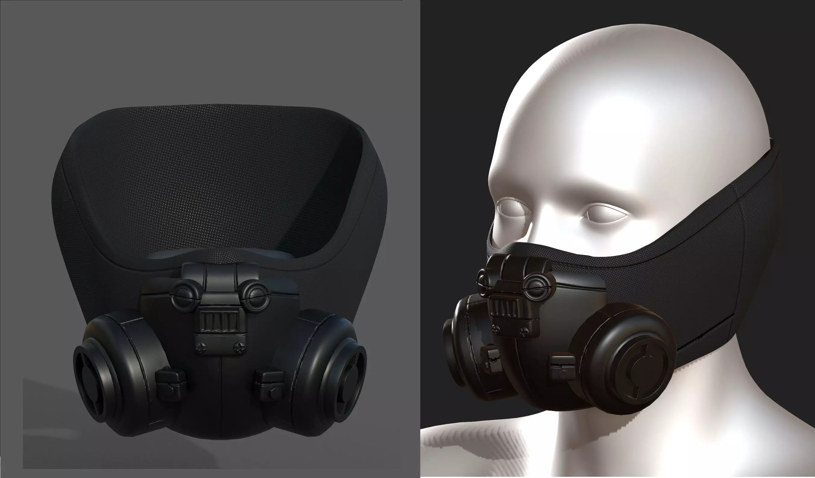 Gas mask helmet scifi fantasy armor hats military Low-poly Low-poly 3D model_0