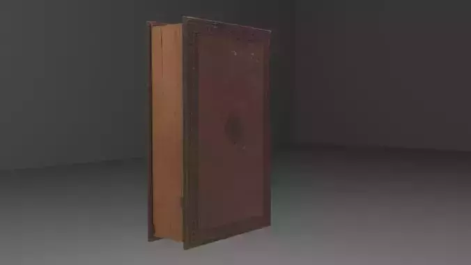 LEATHER COATED BOOK - LOW POLY - UNWRAPPED