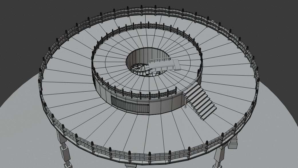 Skull- Tower Low-poly 3D model_16