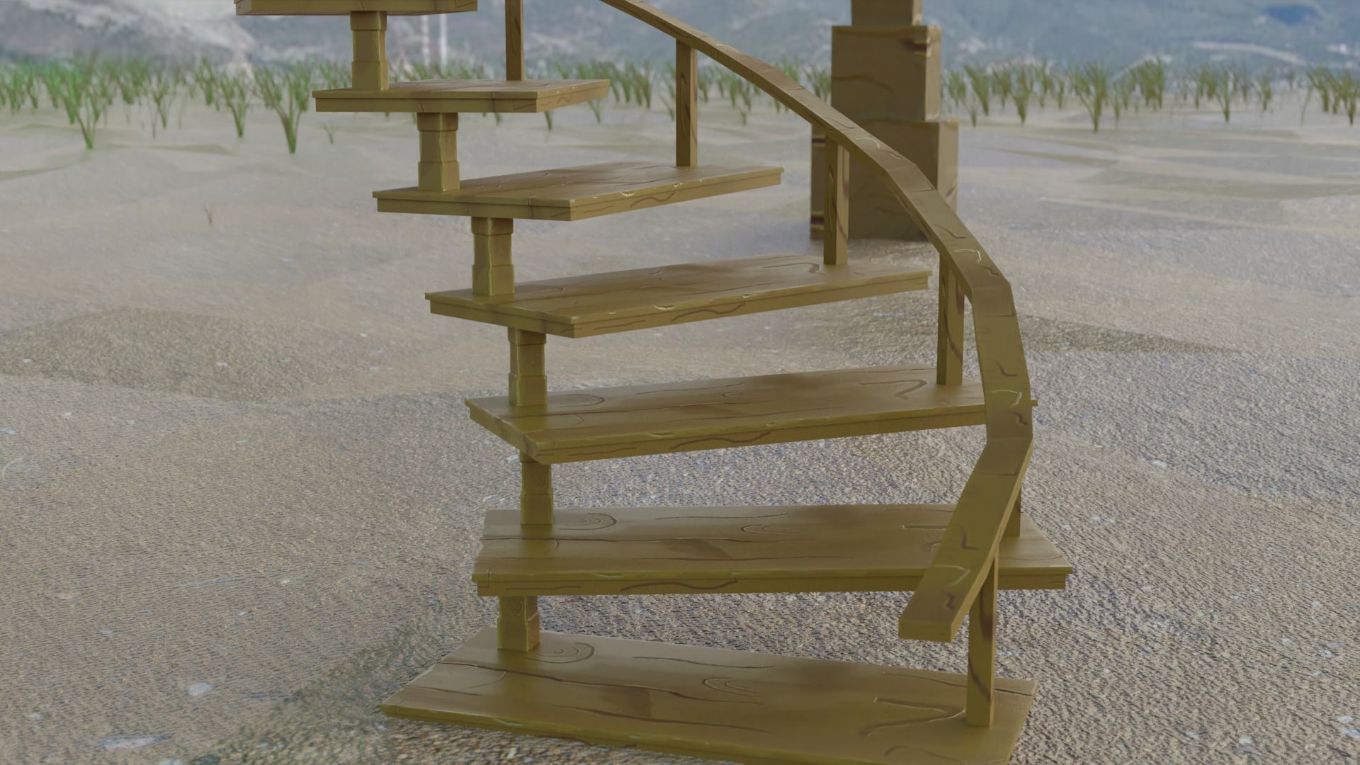 Skull- Tower Low-poly 3D model_7