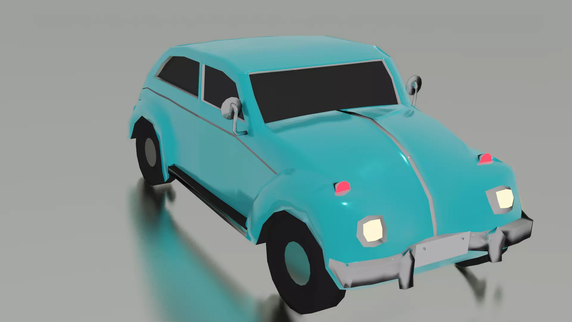 Volkswagen beetle 1971 Free low-poly 3D model