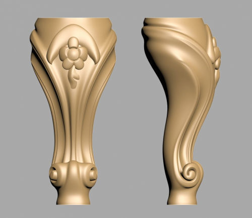 Carved Leg 3D model_4