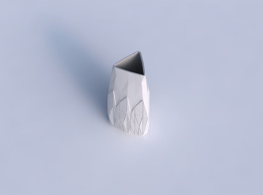 Vase triangle with partial random triangle plates 3D print model_1