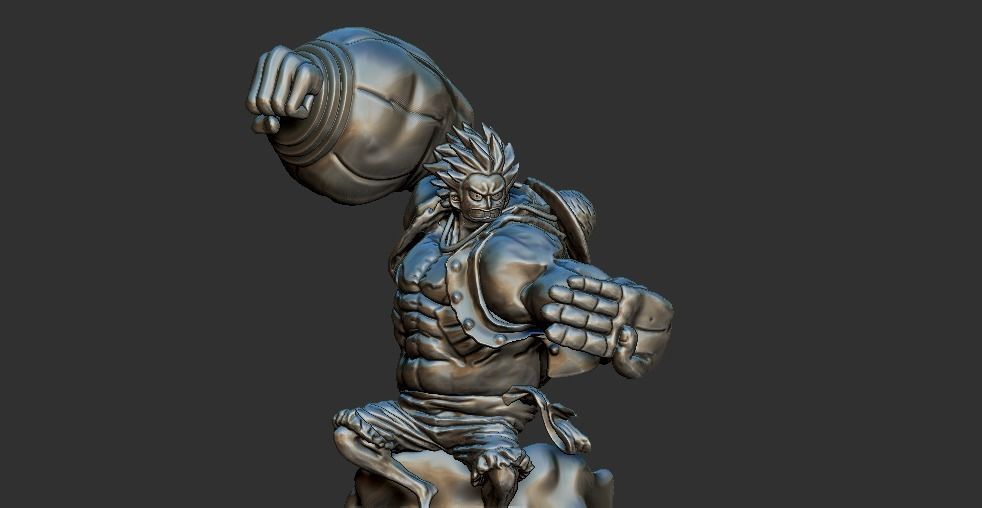 MONKEY D LUFFY - ONE PIECE - luffy gear 4 3D print model_4