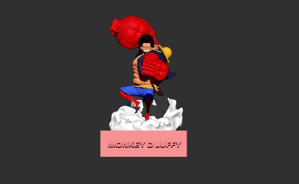 MONKEY D LUFFY - ONE PIECE - luffy gear 4 3D print model_3