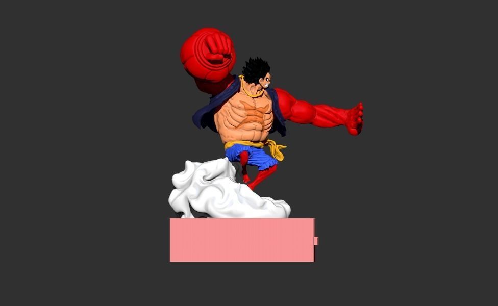 MONKEY D LUFFY - ONE PIECE - luffy gear 4 3D print model_2