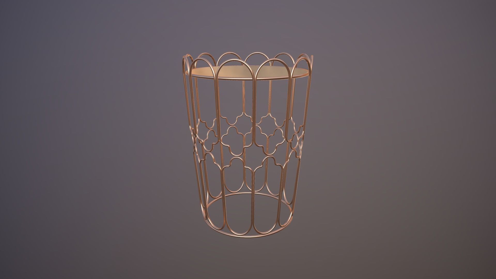Waves Gold Table Low-poly 3D model_3
