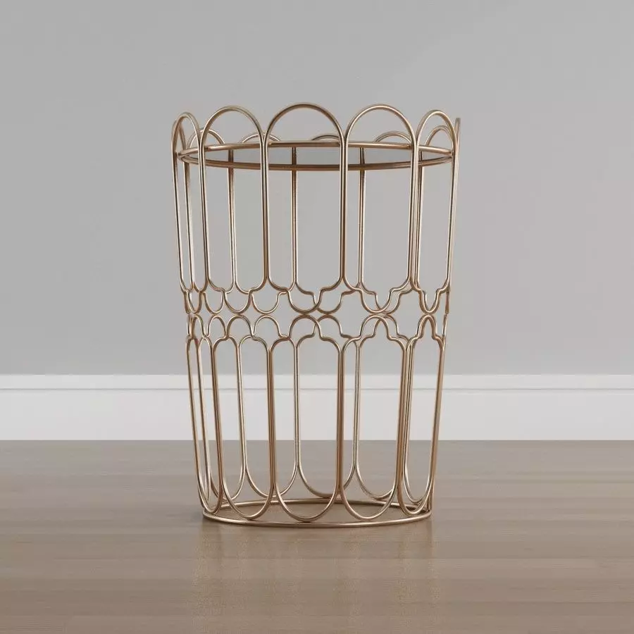 Waves Gold Table Low-poly 3D model_0