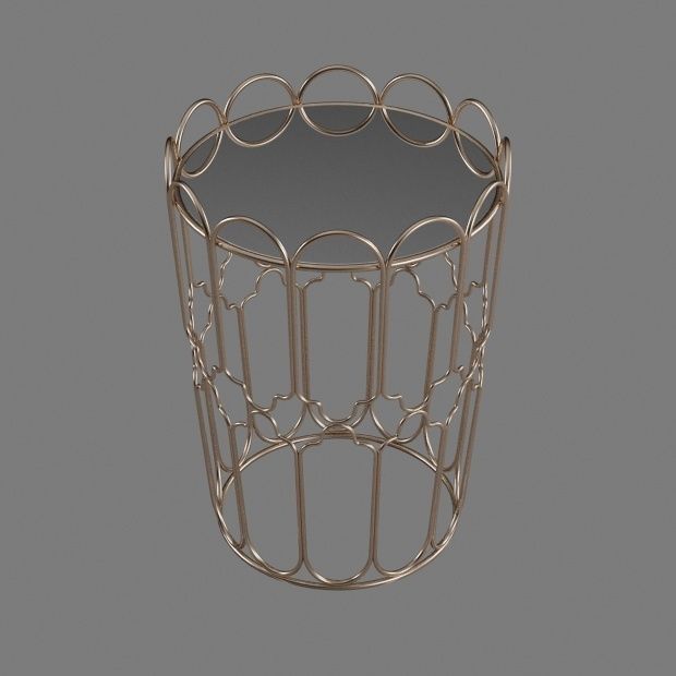 Waves Gold Table Low-poly 3D model_2