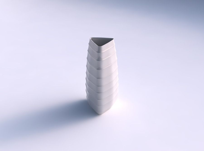 Vase triangle with small horizontal sections