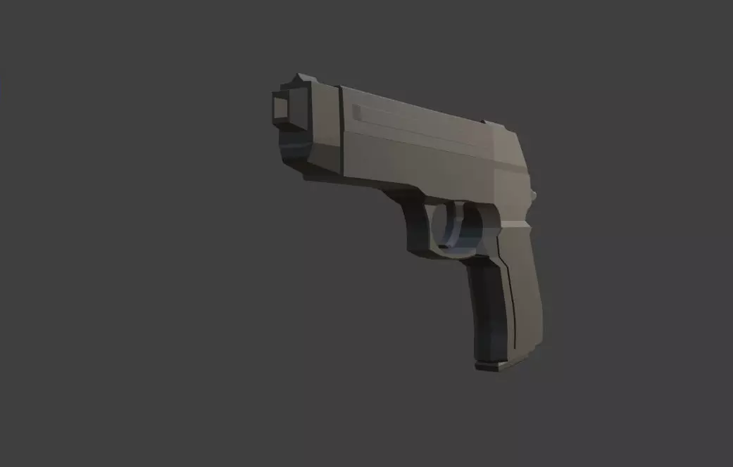 9 MM Handgun Free low-poly 3D model_0