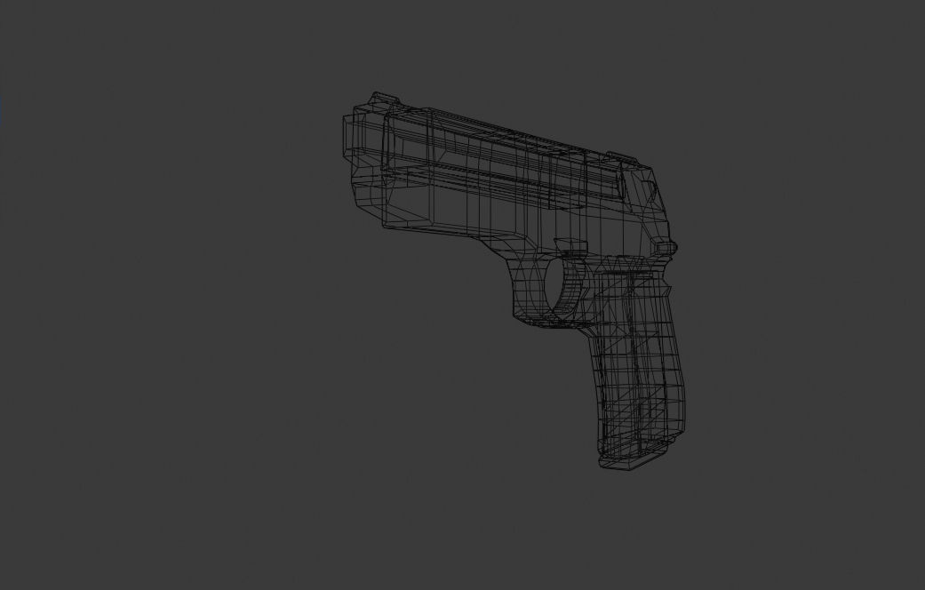 9 MM Handgun Free low-poly 3D model_2