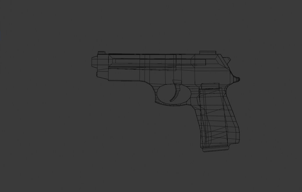 9 MM Handgun Free low-poly 3D model_5
