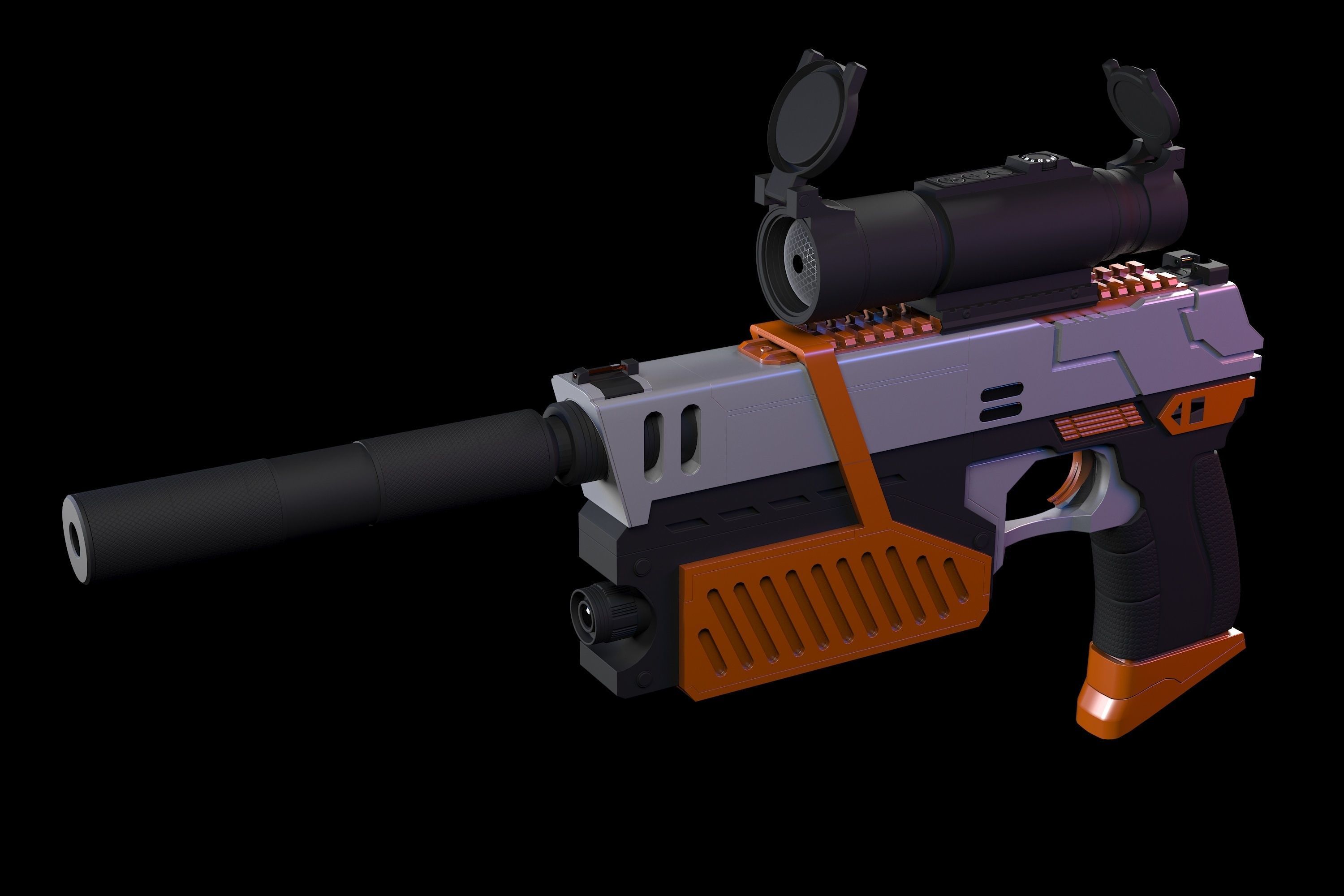 The Lawgiver Judge Dredd version 2 3D model_2