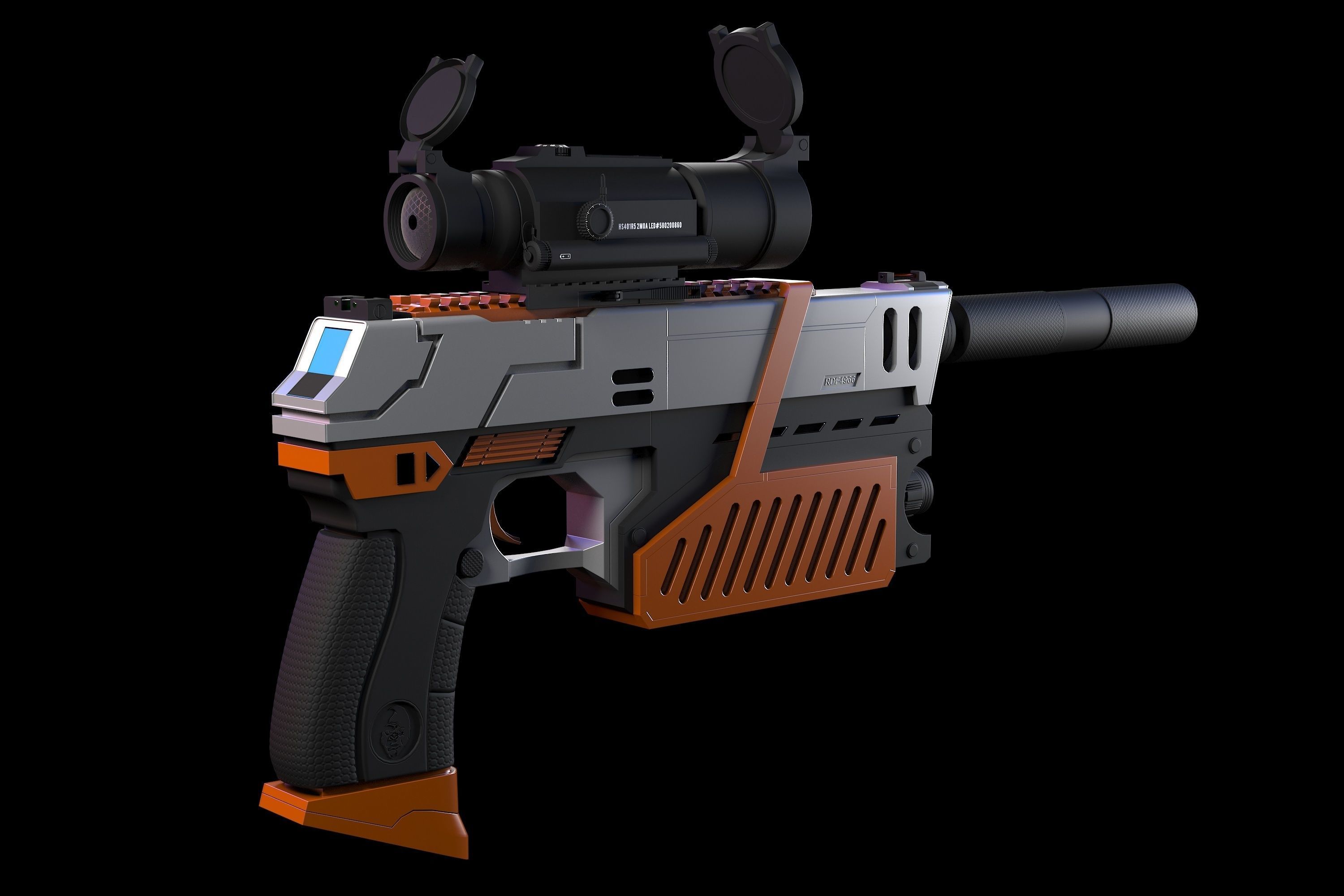 The Lawgiver Judge Dredd version 2 3D model_3