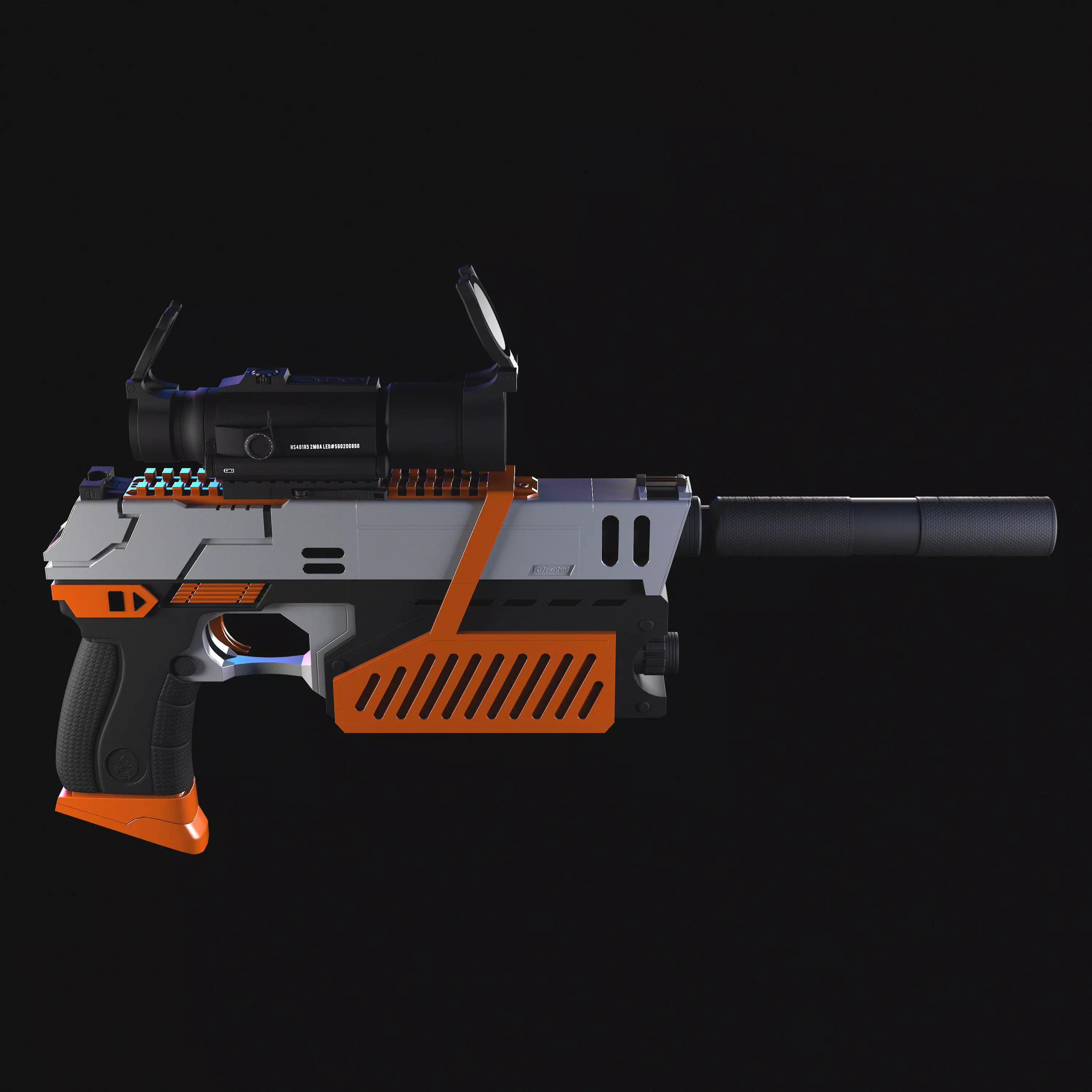 The Lawgiver Judge Dredd version 2 3D model_0