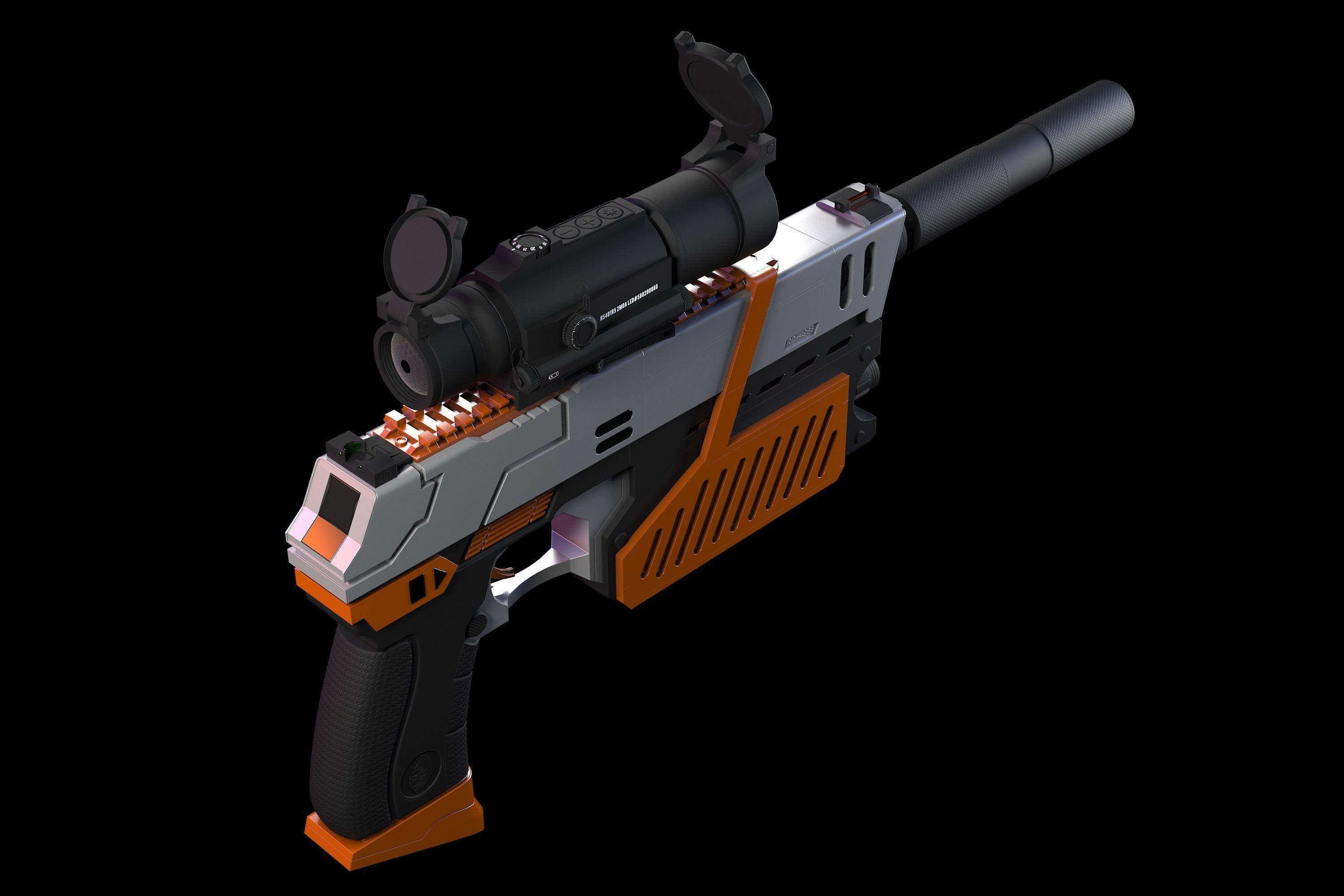 The Lawgiver Judge Dredd version 2 3D model_5