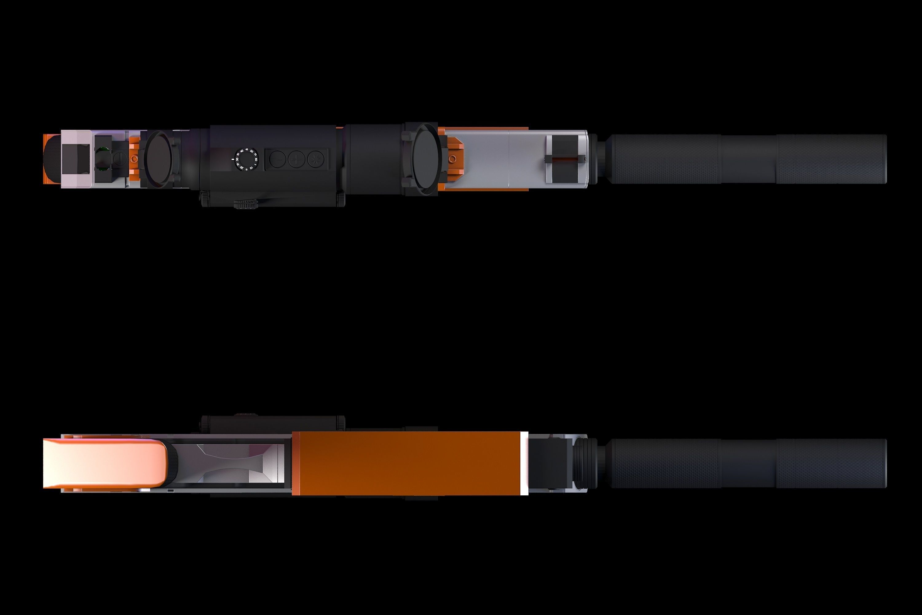 The Lawgiver Judge Dredd version 2 3D model_6