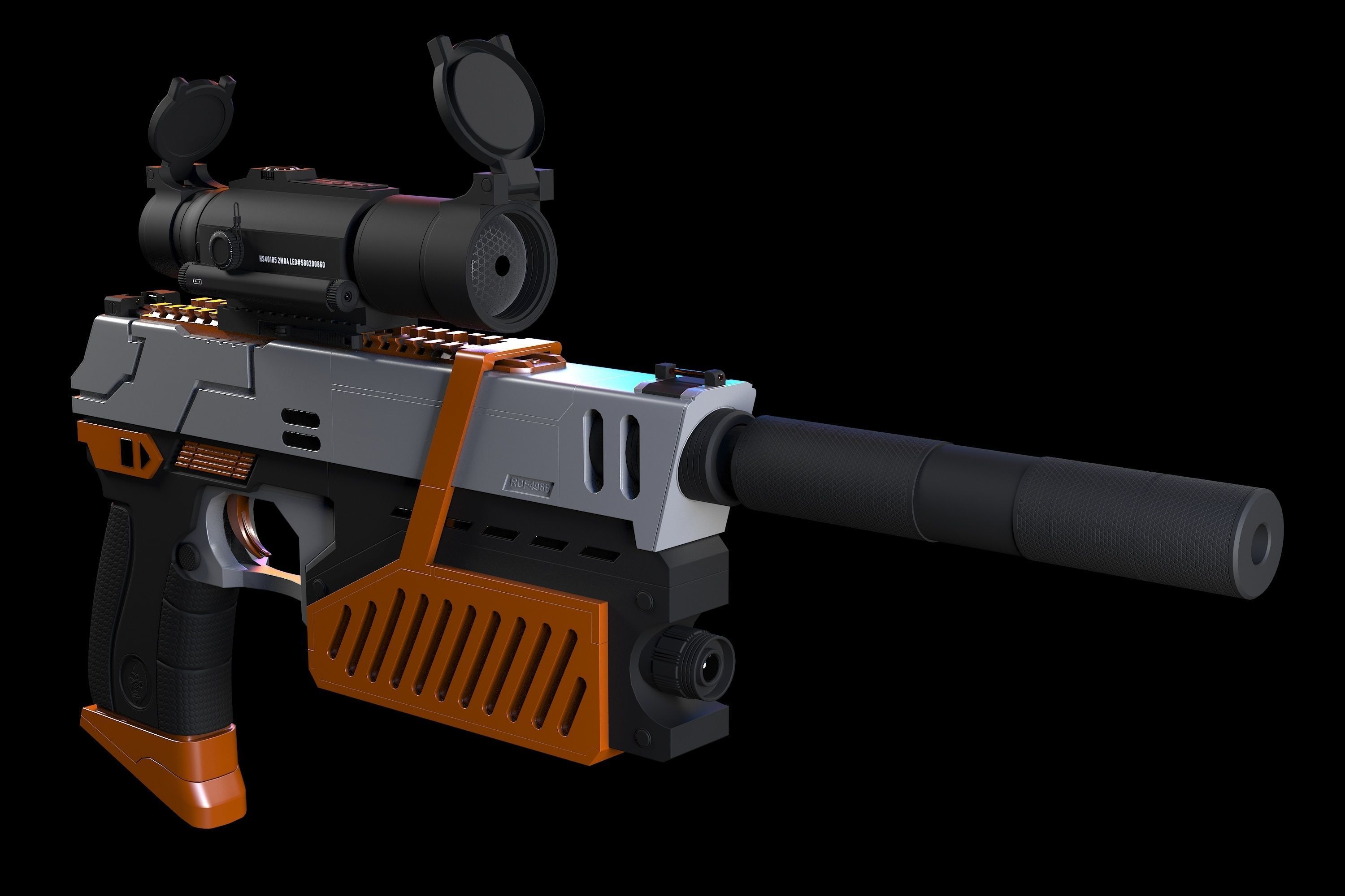 The Lawgiver Judge Dredd version 2 3D model_1