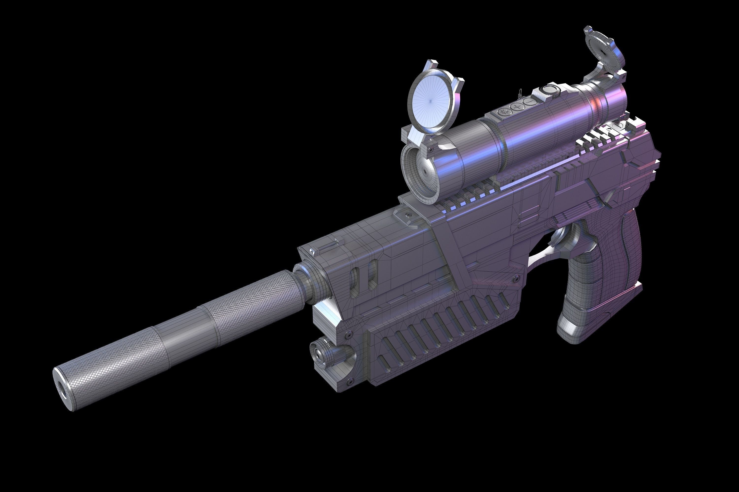 The Lawgiver Judge Dredd version 2 3D model_11