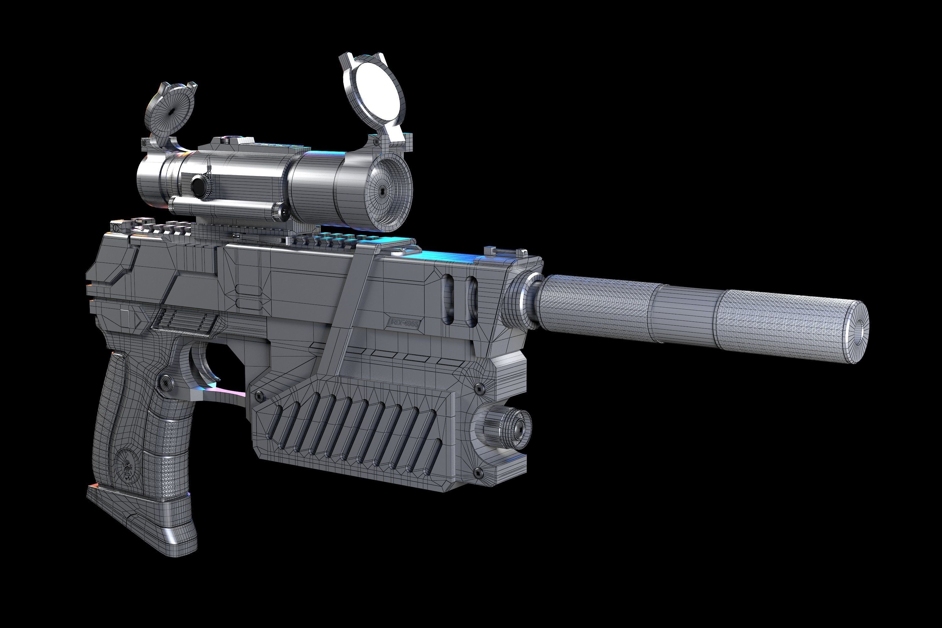 The Lawgiver Judge Dredd version 2 3D model_9