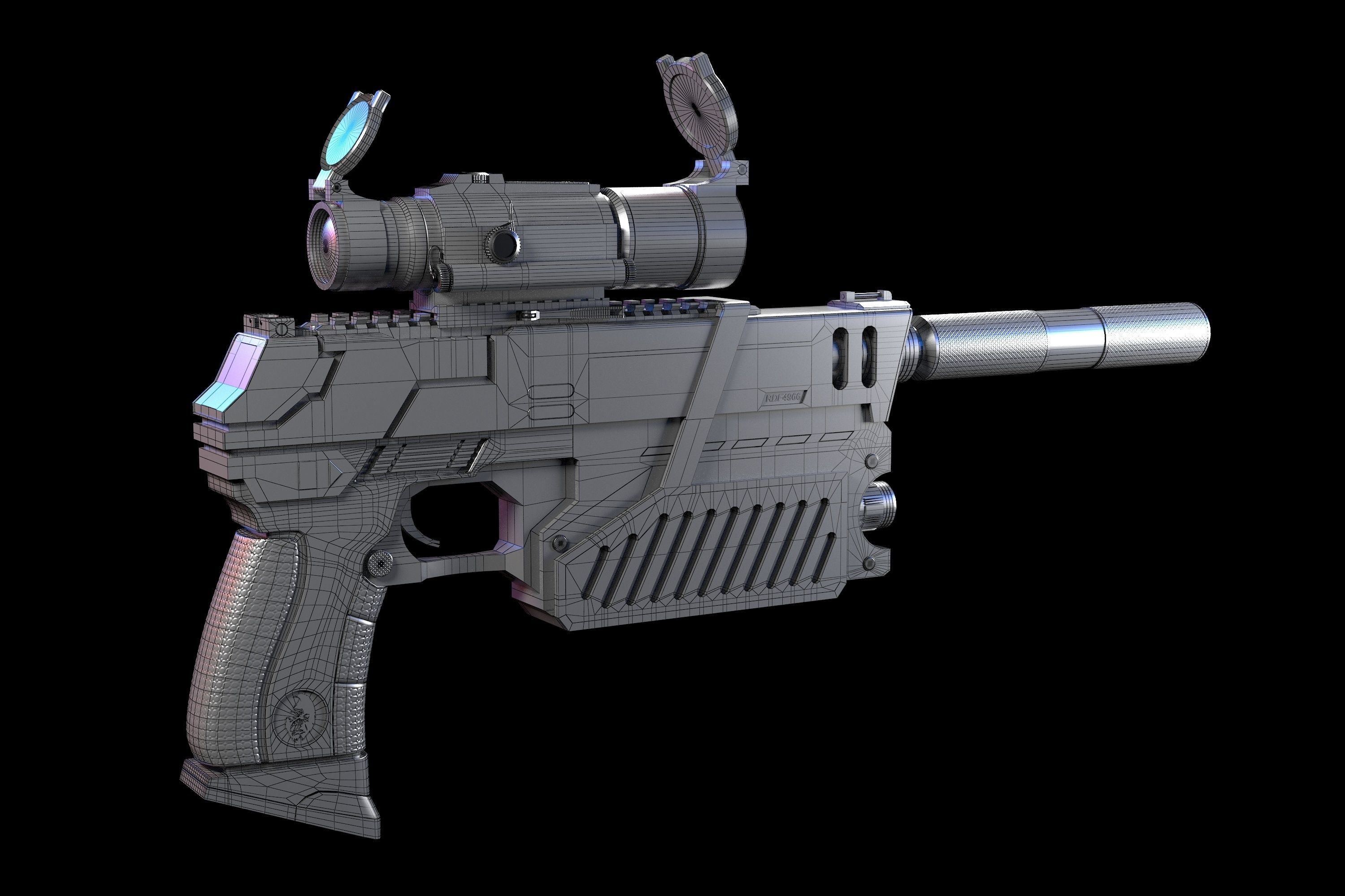 The Lawgiver Judge Dredd version 2 3D model_12