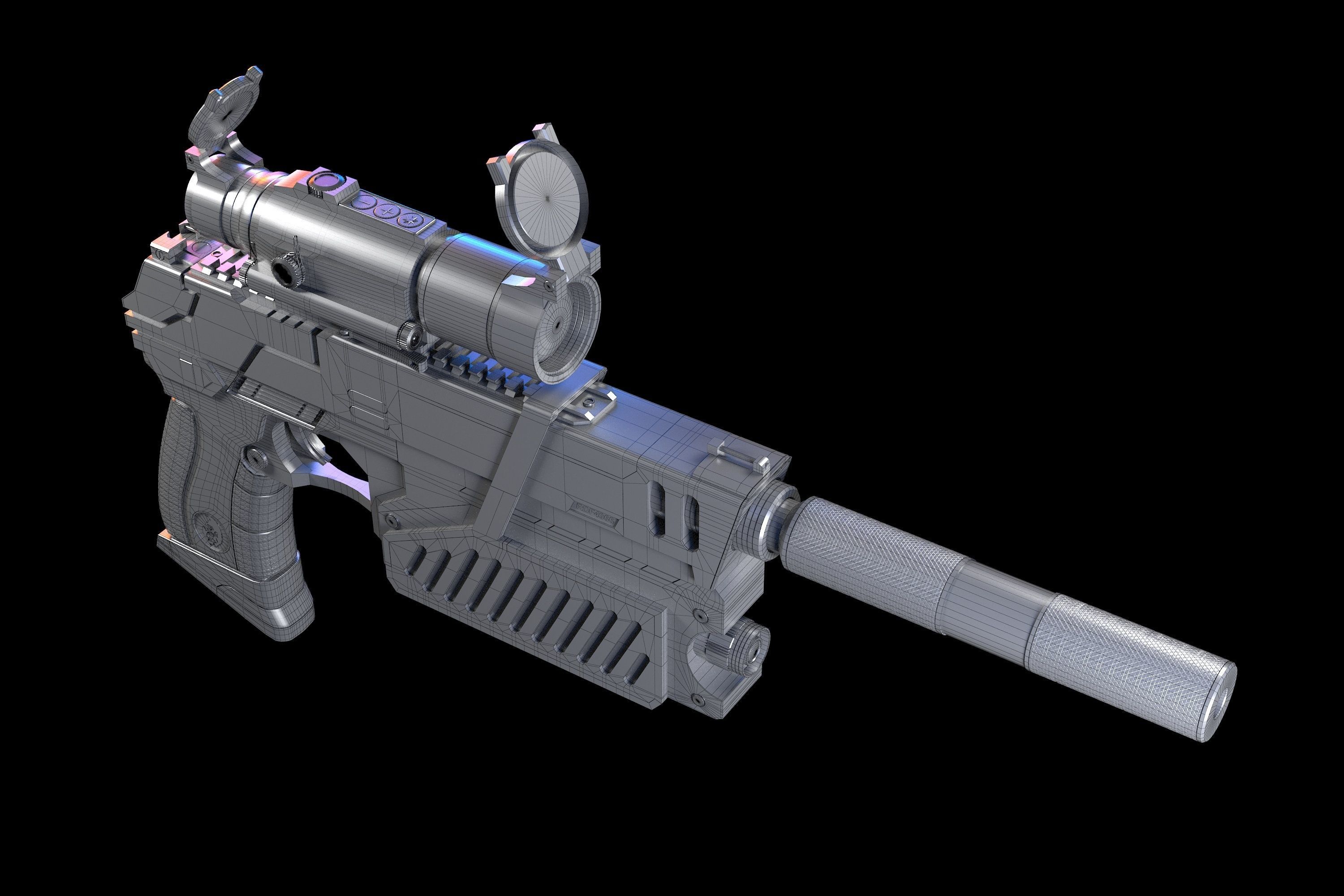 The Lawgiver Judge Dredd version 2 3D model_10