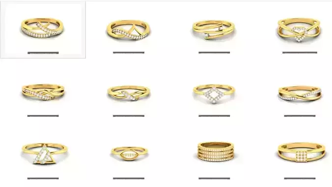 13 Ultra light wt rings 3dm render details 3D Model Collection