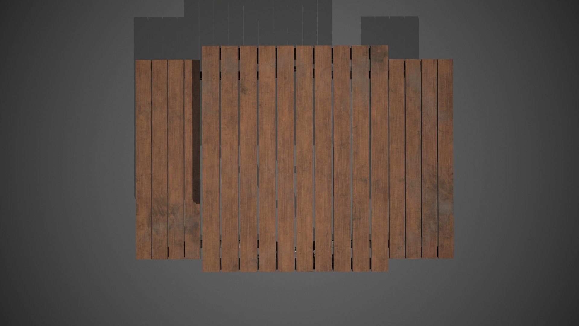 Park Bench Low-poly 3D model_1