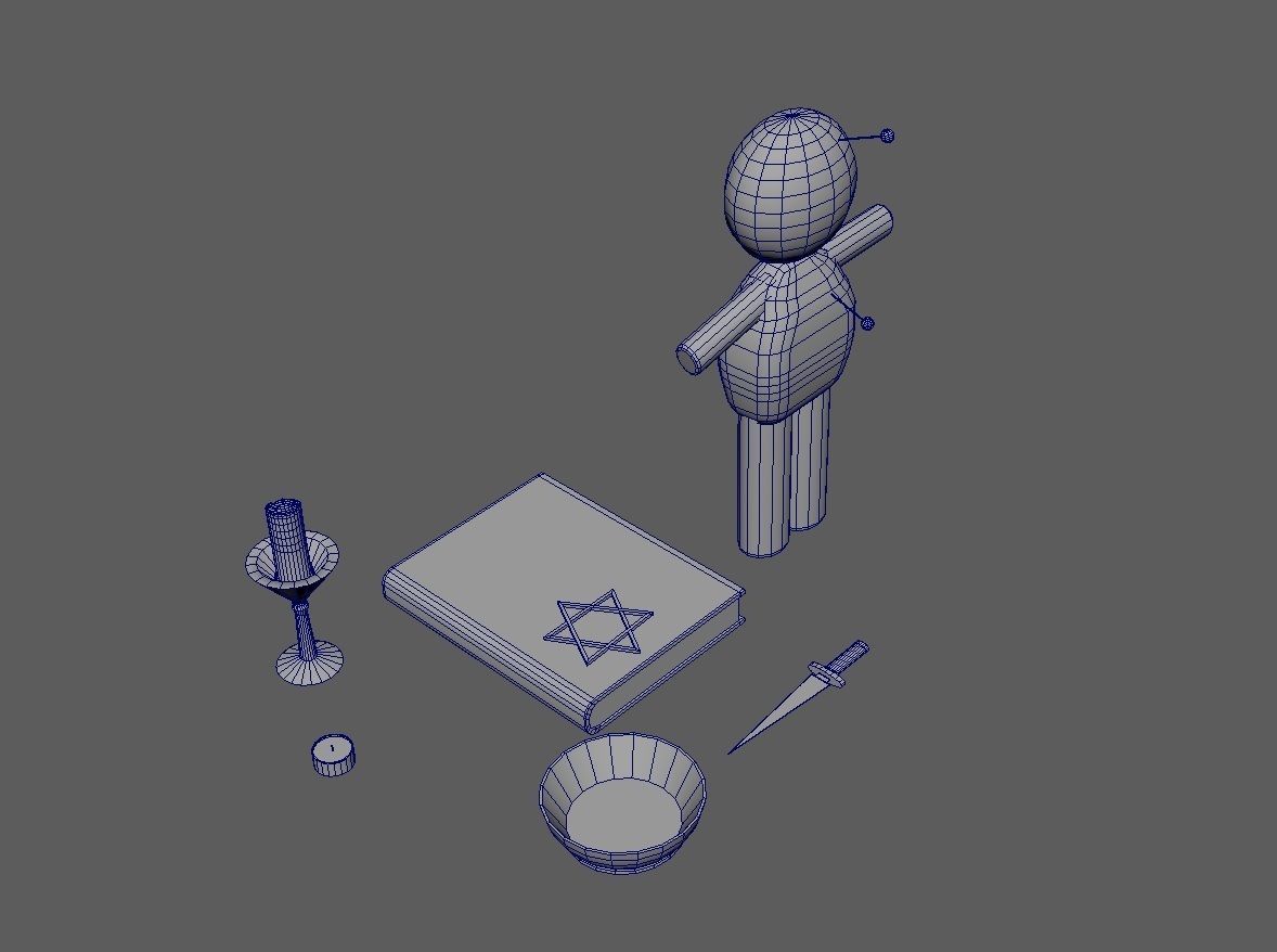 Ritual Objects Low-poly 3D model_9