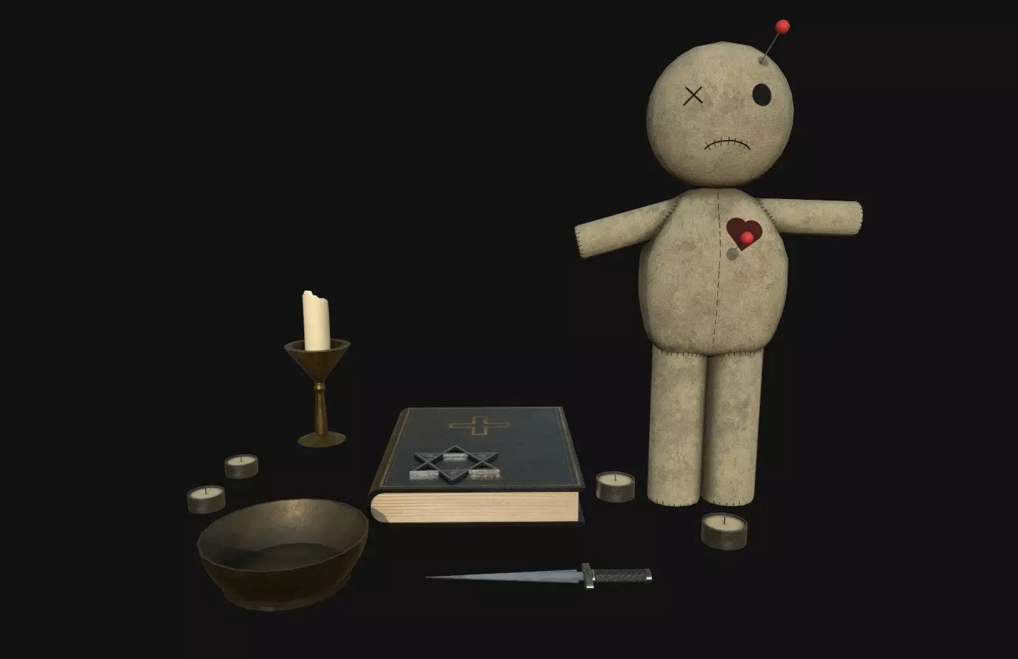 Ritual Objects Low-poly 3D model_0